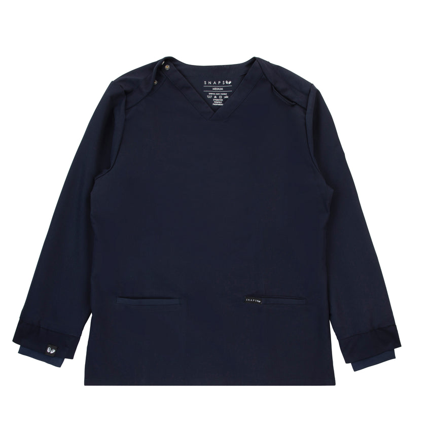 Valery Navy Top Long Sleeve