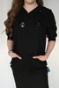Valery Black Top 3/4 Sleeve