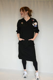 Valery Black Top 3/4 Sleeve